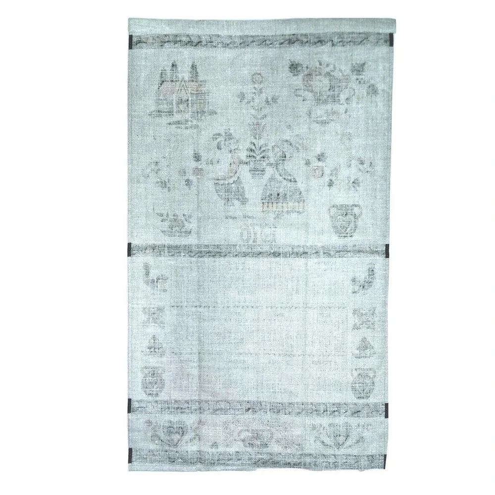 1976 Tea Towel‎ Pennsylvania Dutch Folk Art Cottagecore Retro Kitchen